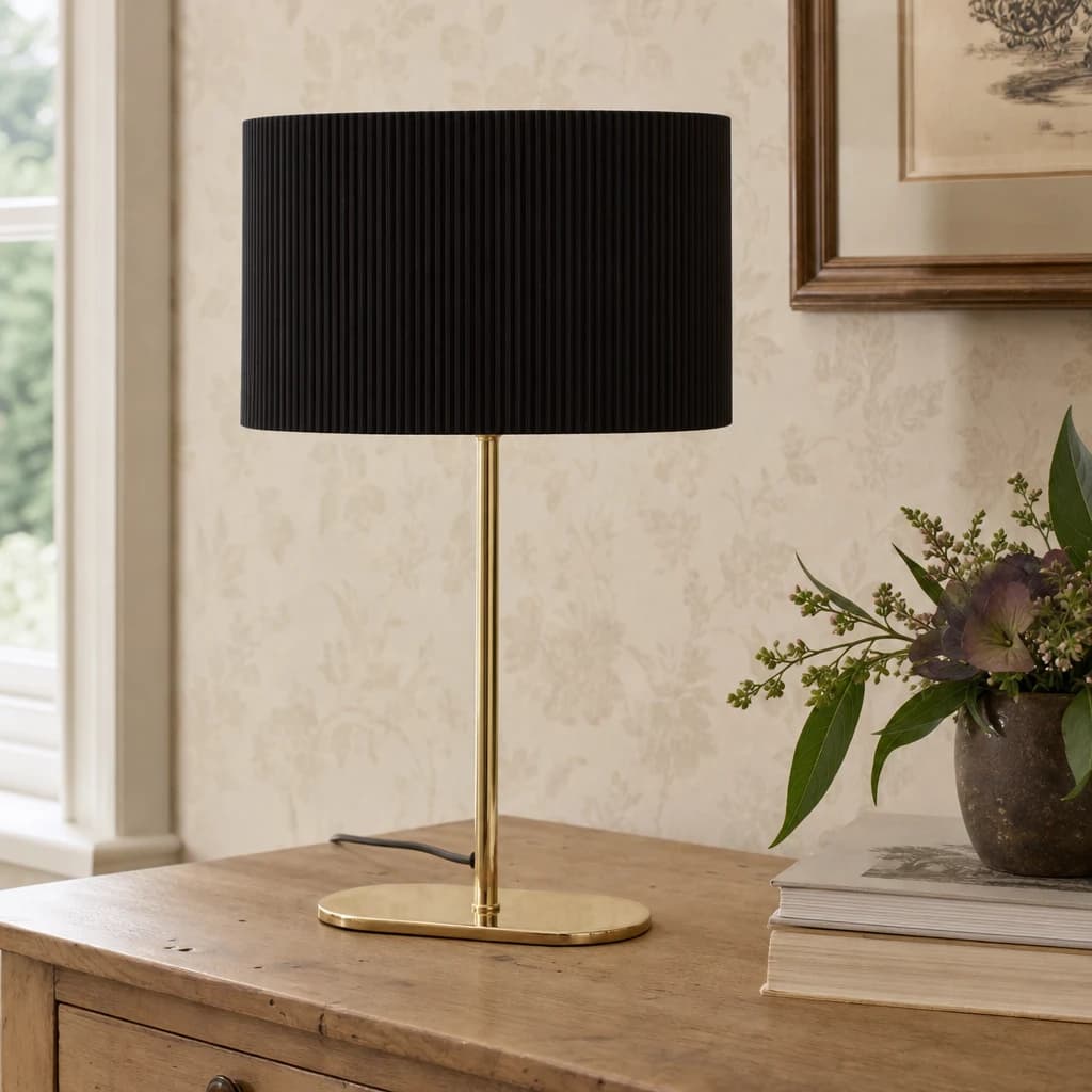 Lilian Shiny Brass Table Lamp - Table lamps, photo 1 of 6