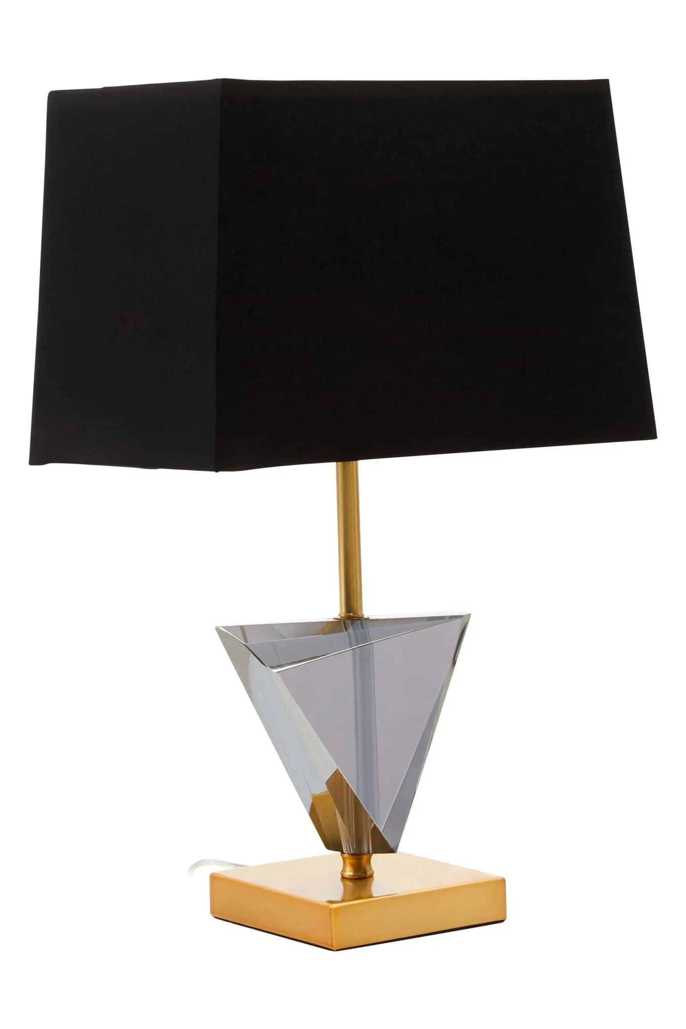 Halina Smoked Crystal Table Lamp with Gold Metal - Table lamps, photo 3 of 8