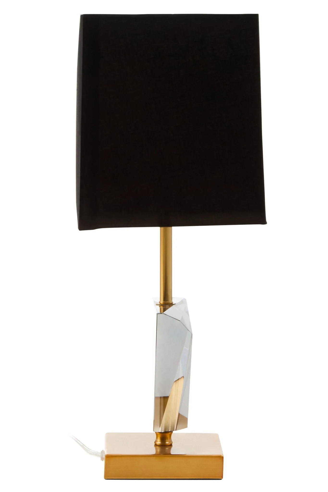 Halina Smoked Crystal Table Lamp with Gold Metal - Table lamps, photo 2 of 8