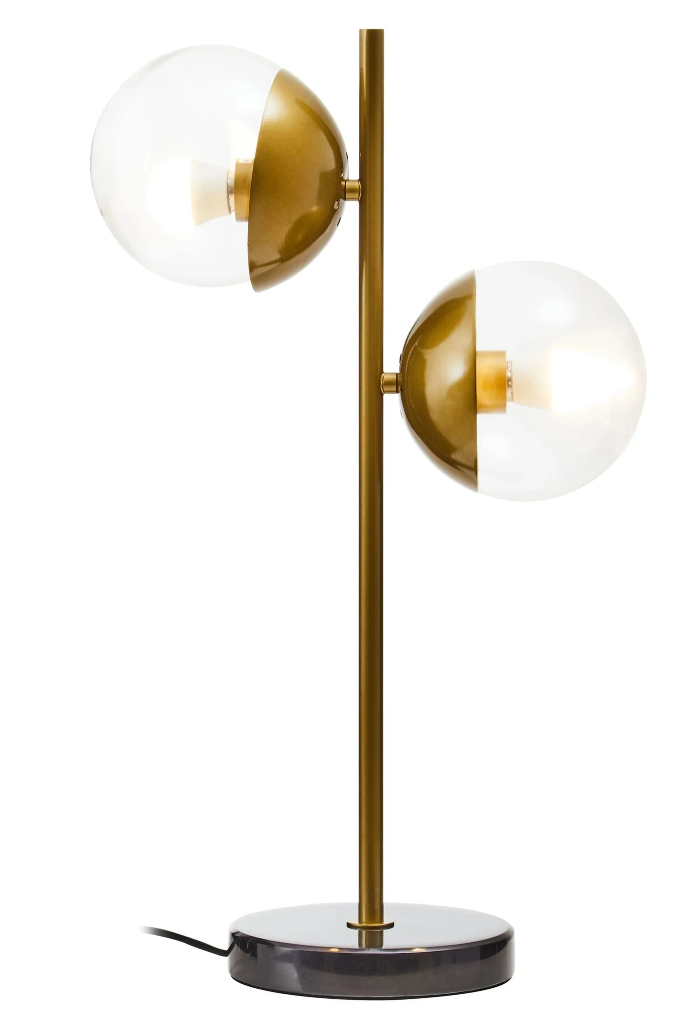 Revive Two Light Gold and Black Marble Table Lamp - Table lamps, photo 7 of 8