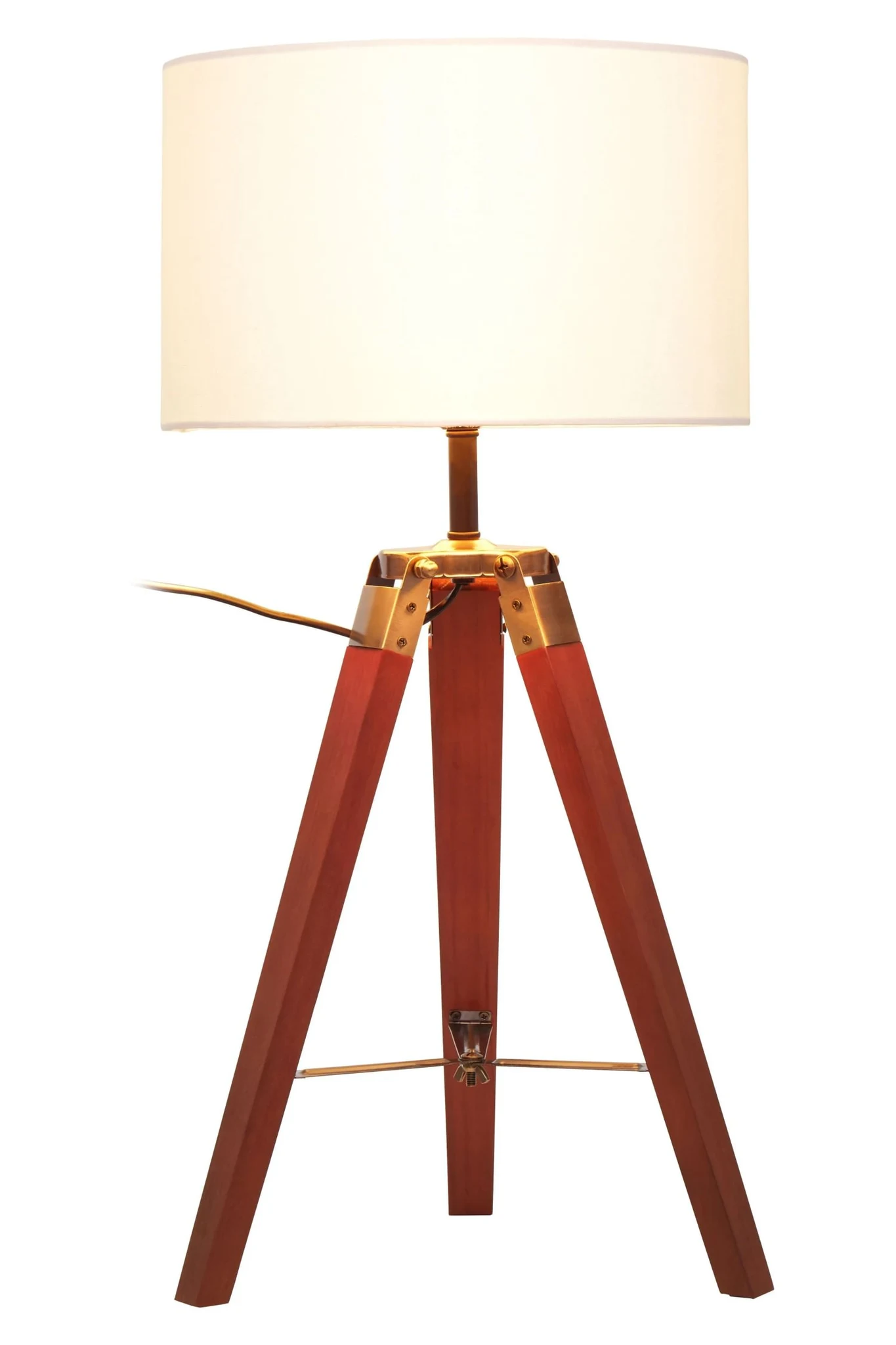 Malvern Tripod Table Lamp With Brown Base - Table lamps, photo 2 of 8