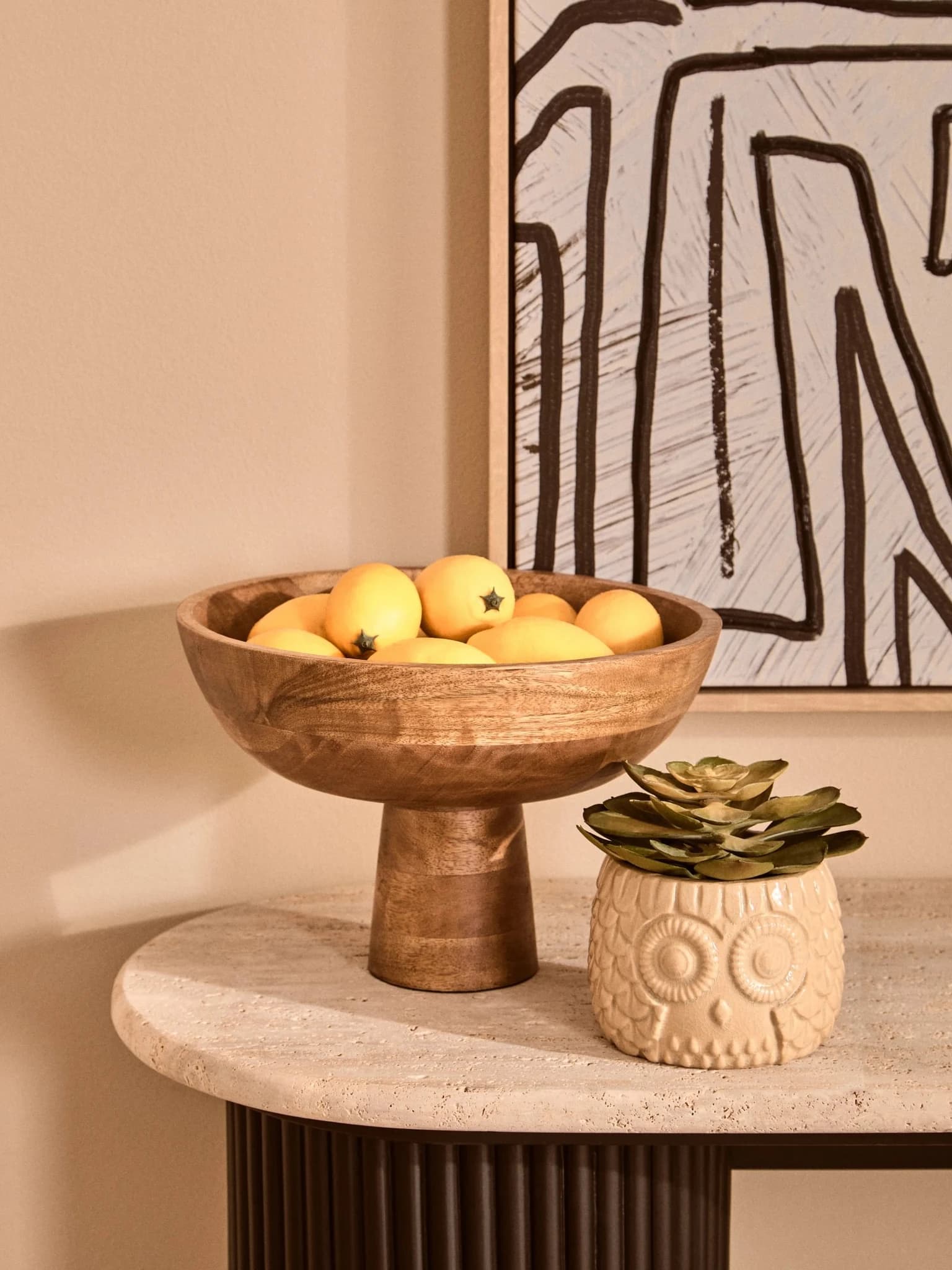 Fiori Large Succulent in Grey Ceramic Owl Pot - Decorative, photo 5 of 8
