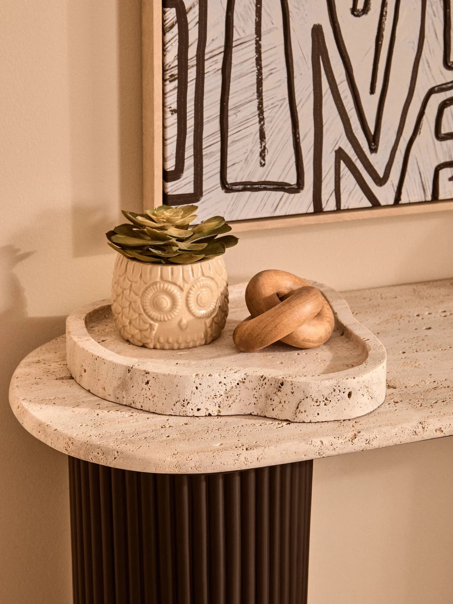 Fiori Large Succulent in Grey Ceramic Owl Pot - Decorative, photo 3 of 8