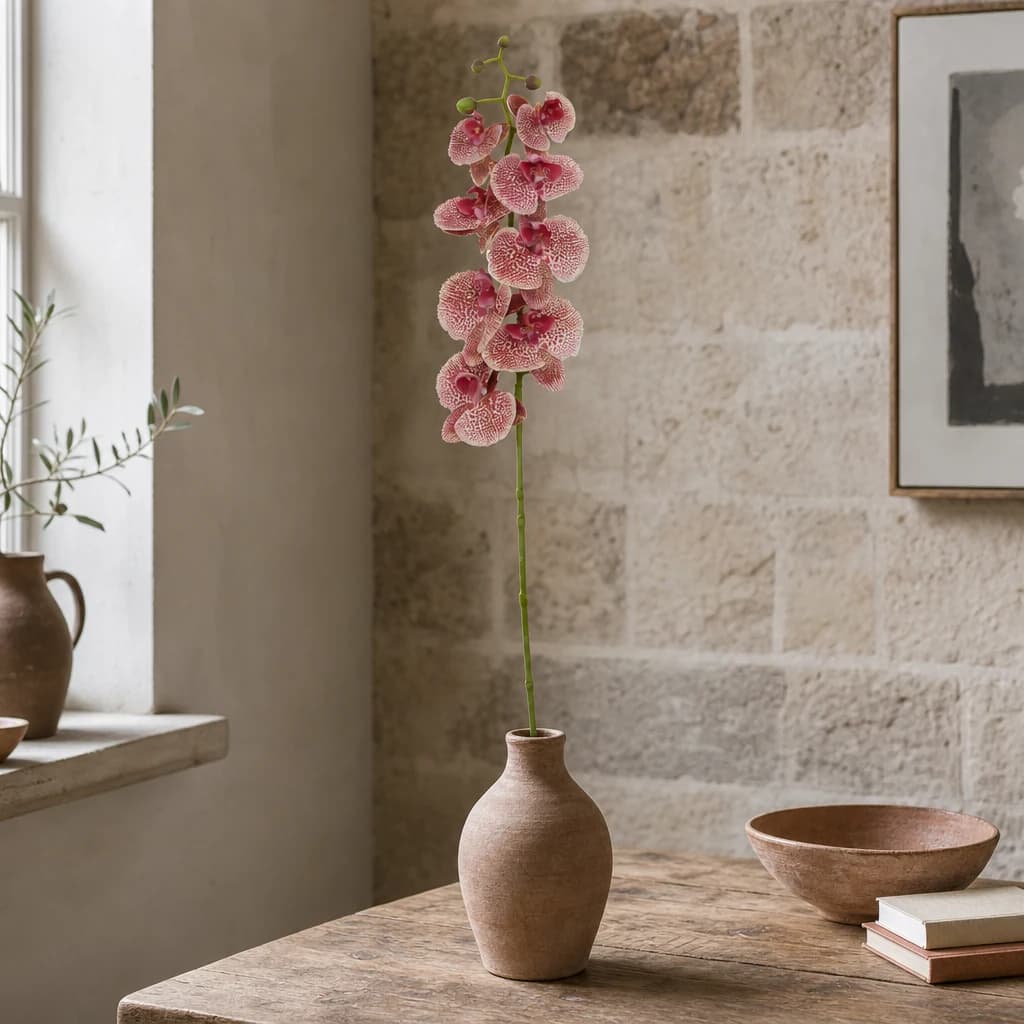 Fiori Tall Pink Orchid Spray Flower Stem - Decorative, photo 1 of 8