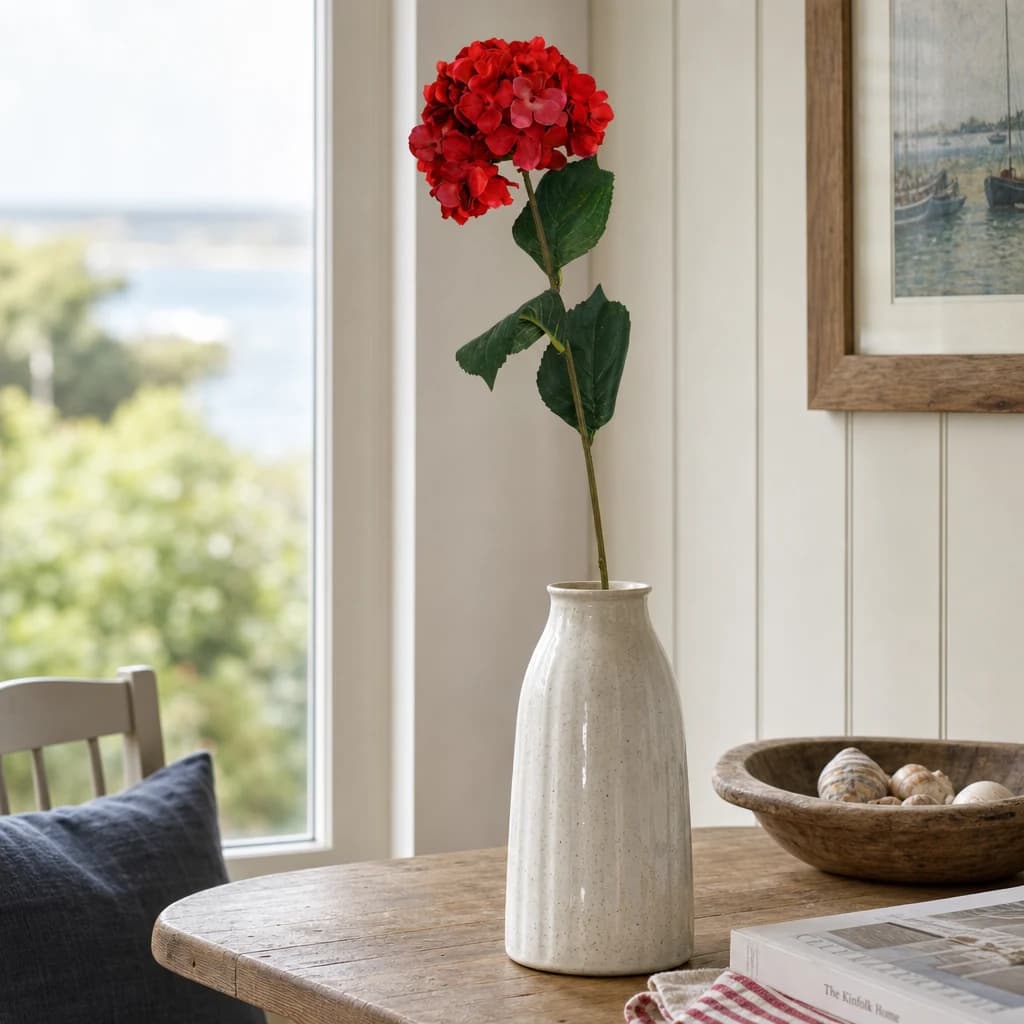 Fiori Red Hydrangea Flower Stem - Decorative, photo 1 of 8