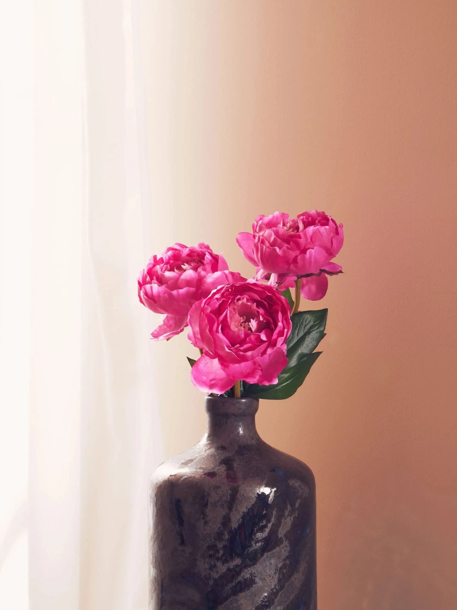Fiori Fuchsia Peony Flower Stem - Decorative, photo 4 of 8