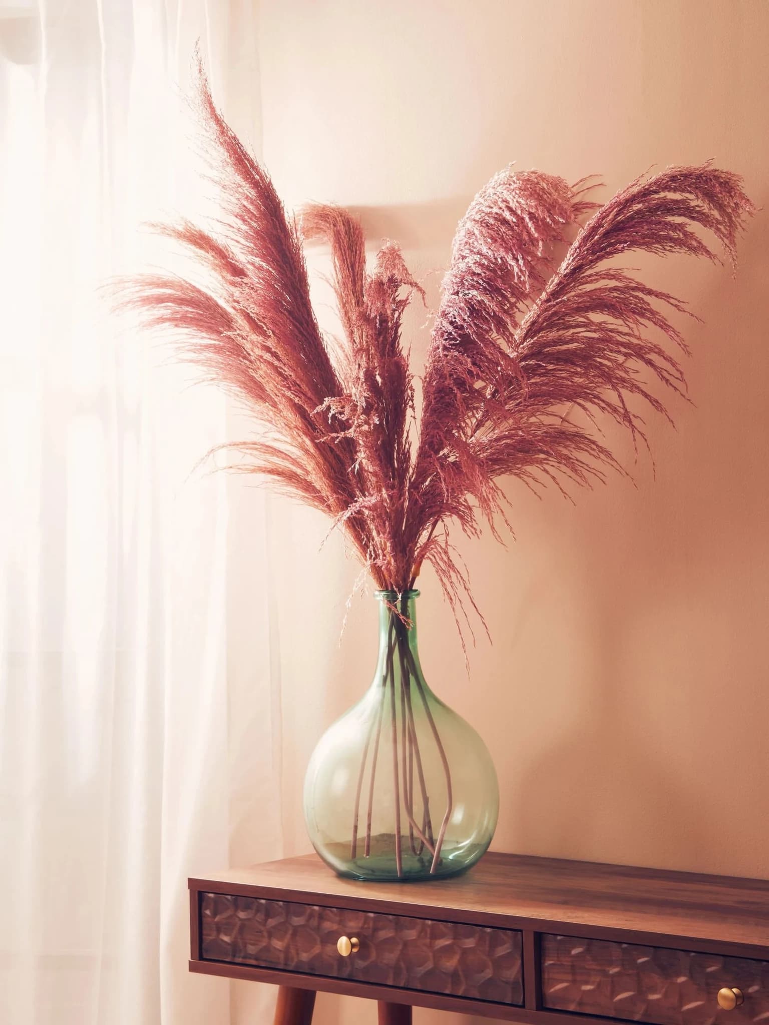 Fiori Tall Pink Pampas Grass Stem - Decorative, photo 3 of 8