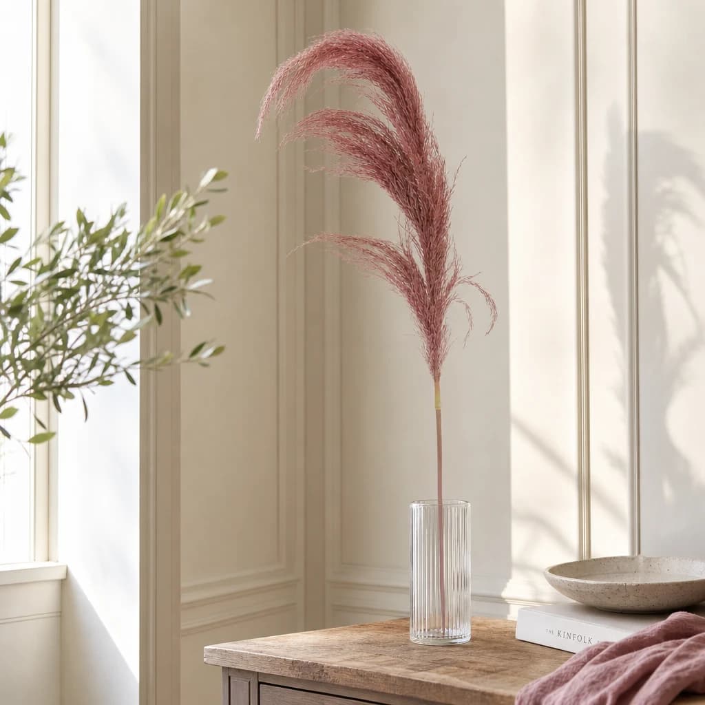 Fiori Tall Pink Pampas Grass Stem - Decorative, photo 1 of 8