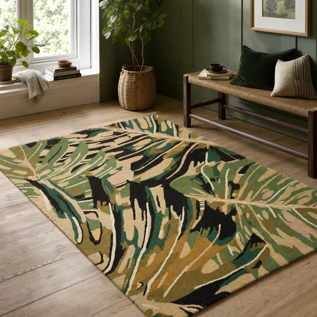Bosie Moyo Green Rug - Decorative, photo 1 of 6