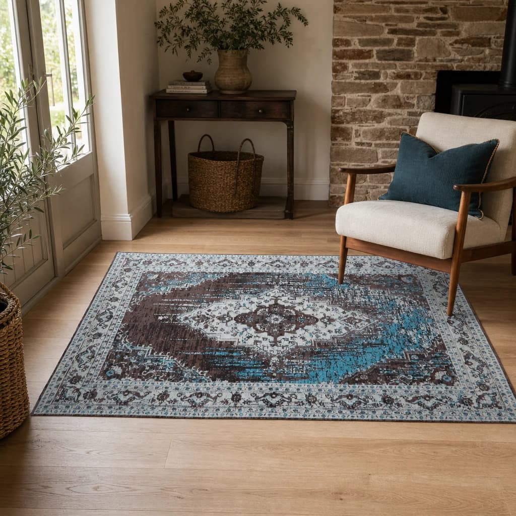 Bosie Morvi Small Teal Rug - Decorative, photo 1 of 4