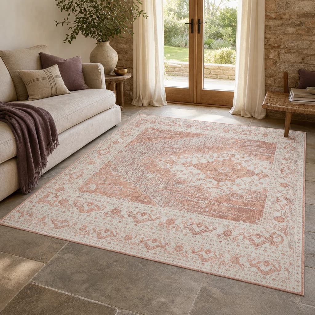 Bosie Morvi Large Pink Rug - Decorative, photo 1 of 8