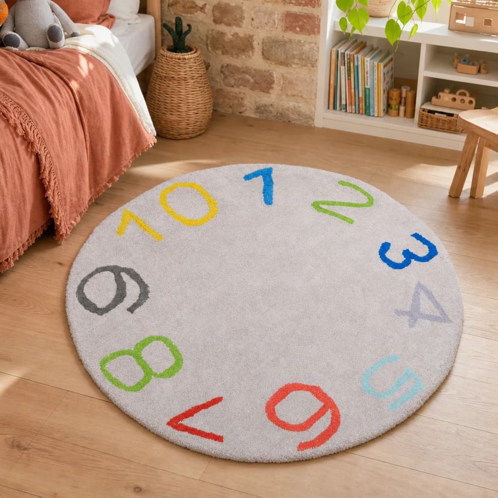 Kids Round Number Rug - Decorative, photo 1 of 5