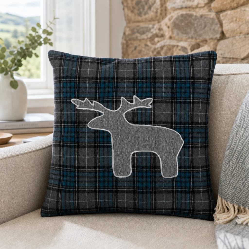 Bute Tartan Stag Cushion - Decorative, photo 1 of 2