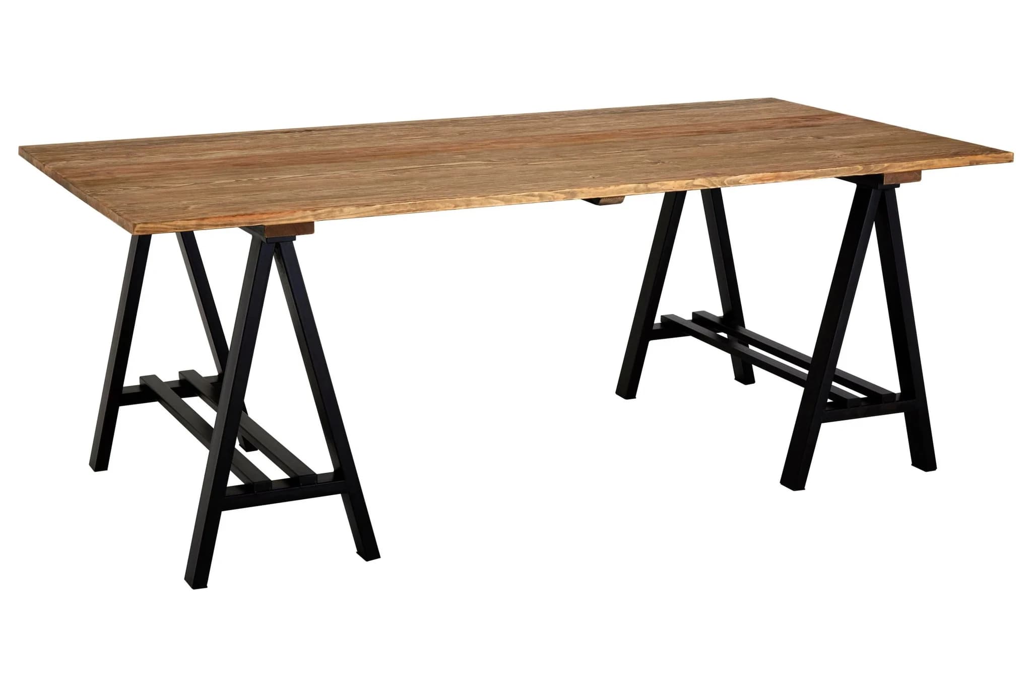Hampstead Pine Wood And Iron Dining Table - Tables, photo 4 of 6