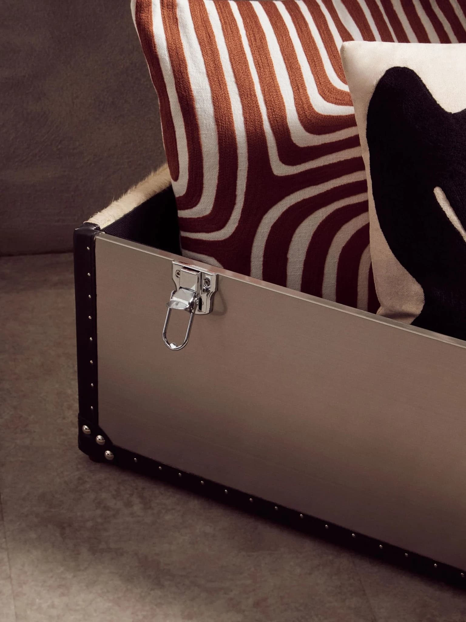 Kensington Townhouse Black And White Genuine Cowhide Storage Trunk - Bookcases & shelving, photo 3 of 8