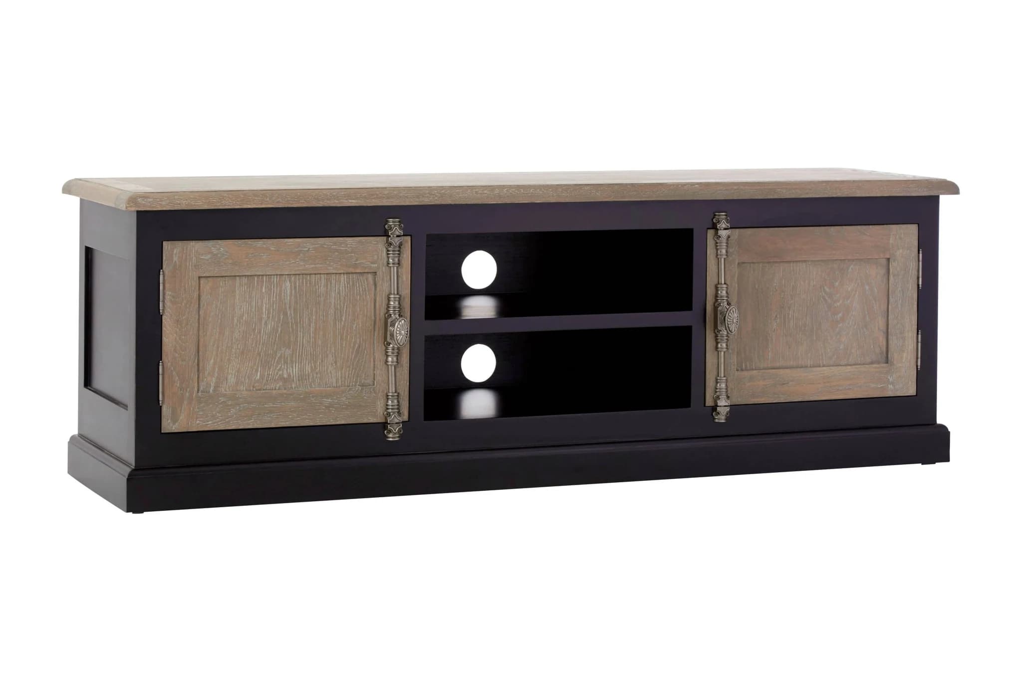 Kensington Townhouse Grey Wash and Antique Black Media Unit - Bookcases & shelving, photo 5 of 6