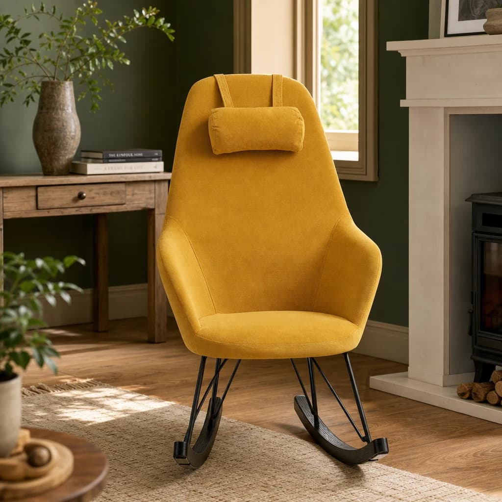 Kolding Yellow Rocking Chair - Seating, photo 1 of 7