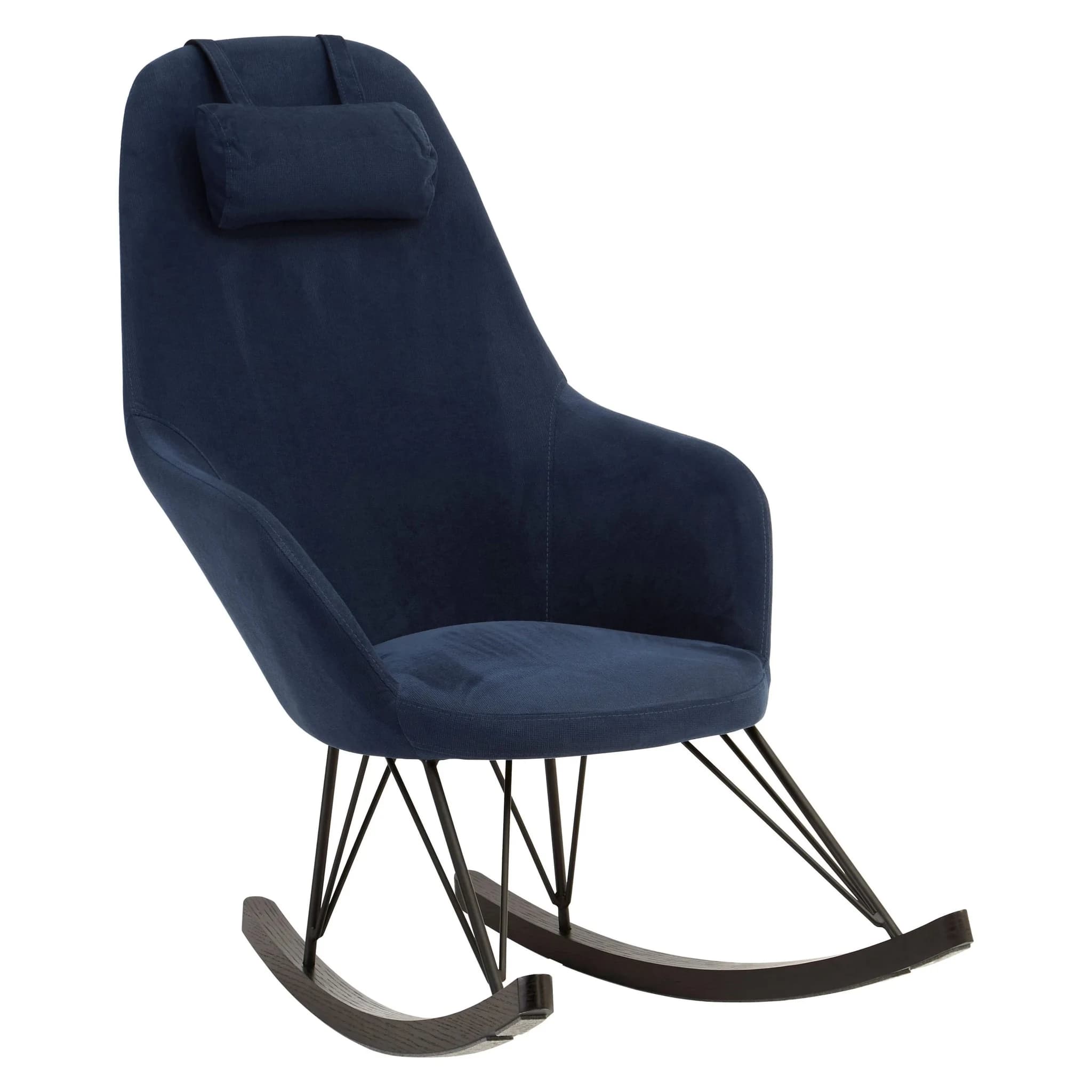 Kolding Blue Fabric Rocking Chair - Seating, photo 4 of 7