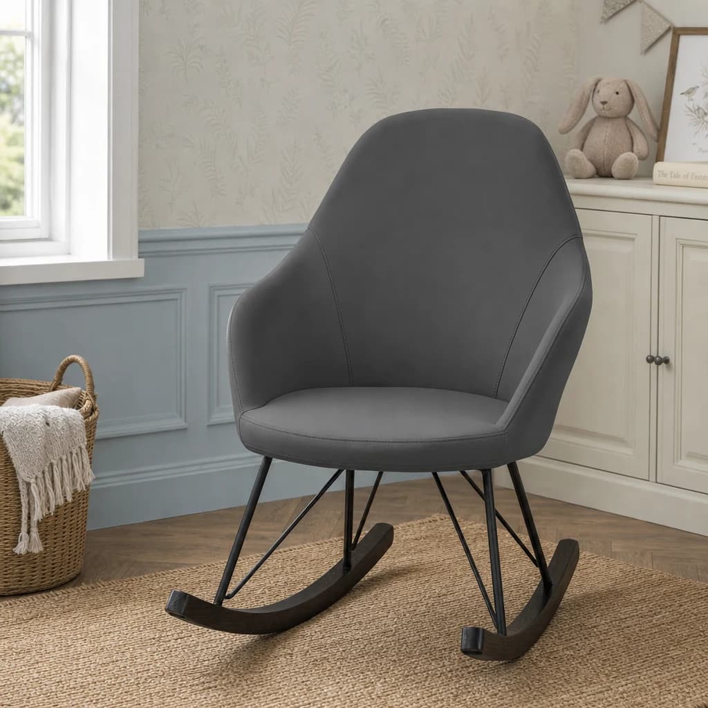 Kolding Dark Grey Rocking Chair - Seating, photo 1 of 7