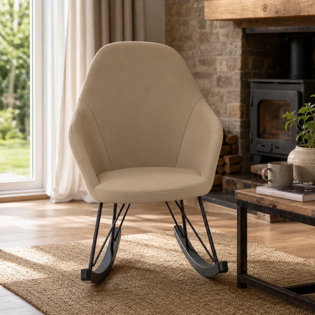 Kolding Light Grey Rocking Chair - Seating, photo 1 of 6