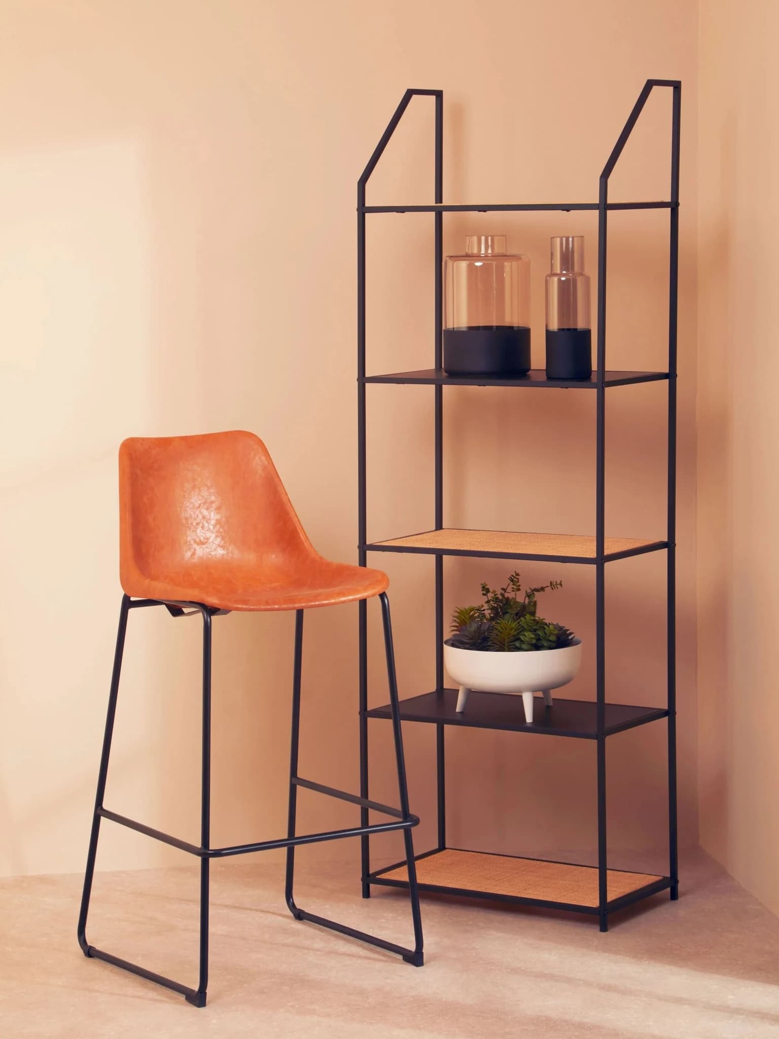 Dalston Camel Bar Chair With Black Legs - Seating, photo 3 of 8