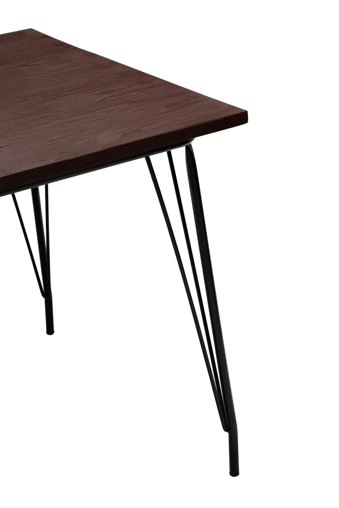 District Black Metal And Elm Wood Square Dining Table - Tables, photo 6 of 6