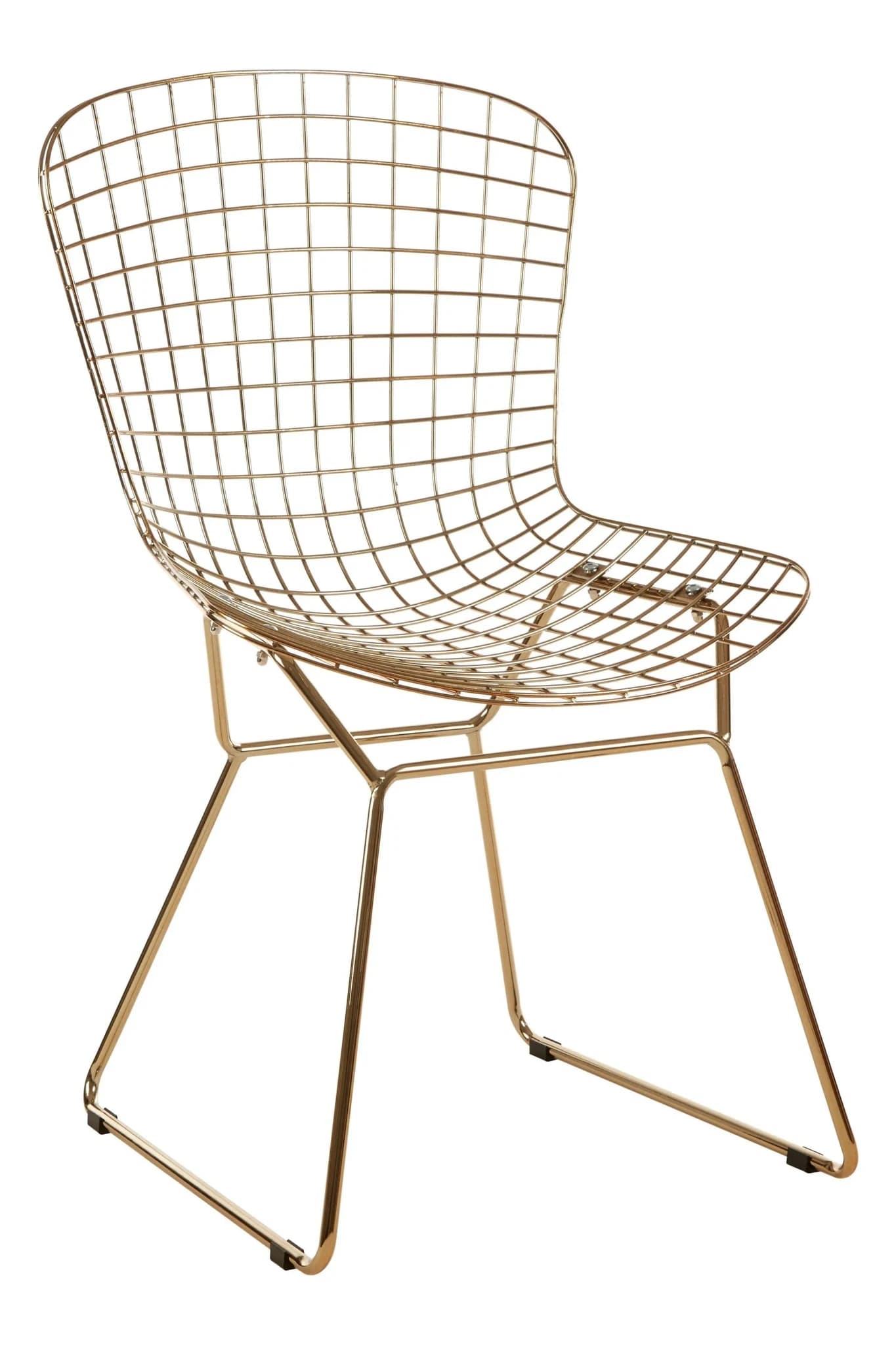 District Gold Metal Grid Frame Wire Chair - Seating, photo 8 of 8