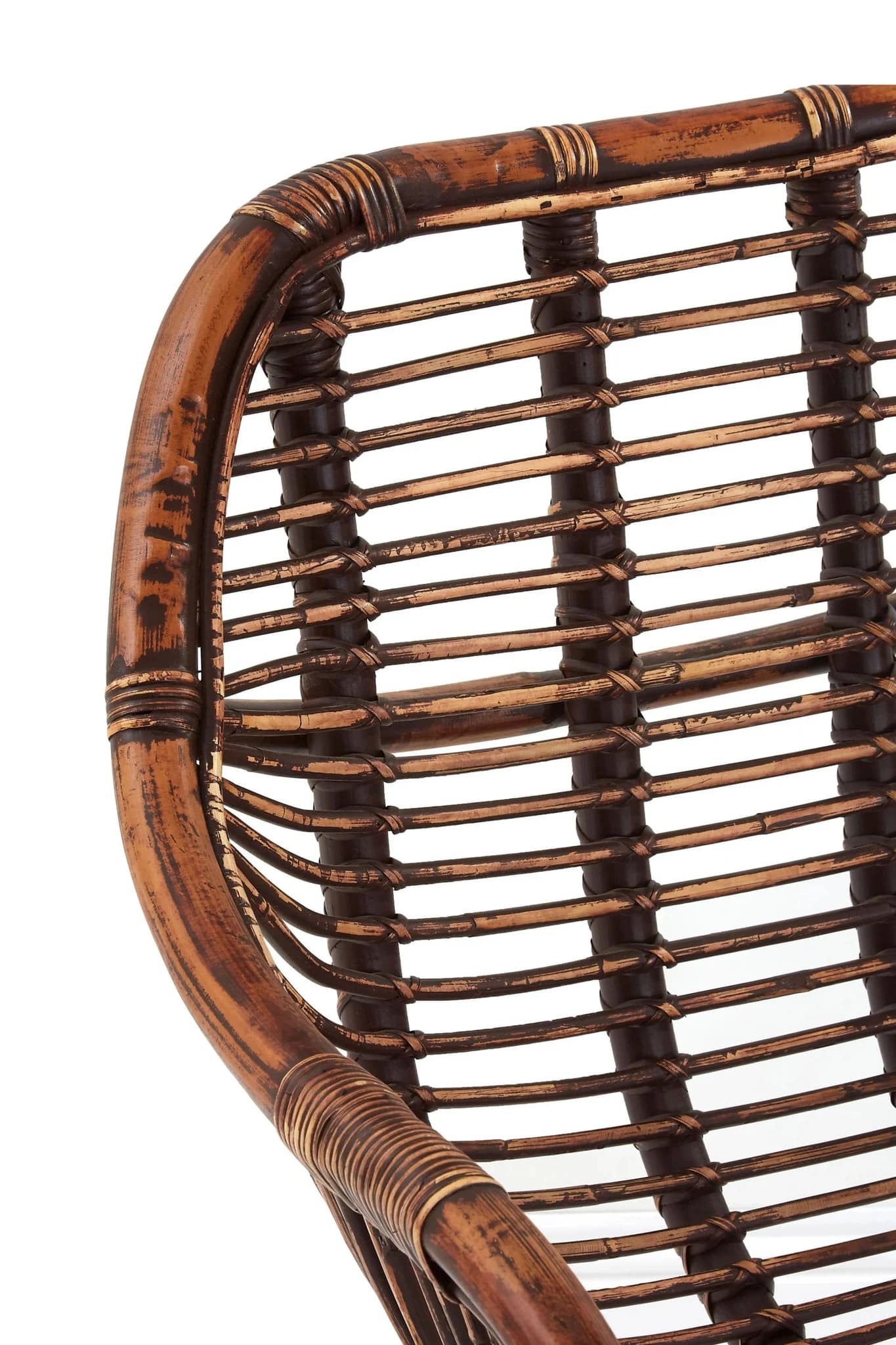 Java Dark Rattan Chair with Black Metal Legs - Seating, photo 6 of 6