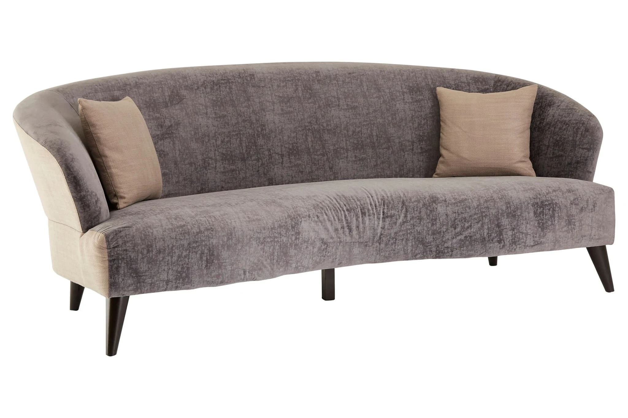 Reine 3 Seat Grey Velvet Sofa - Seating, photo 4 of 6