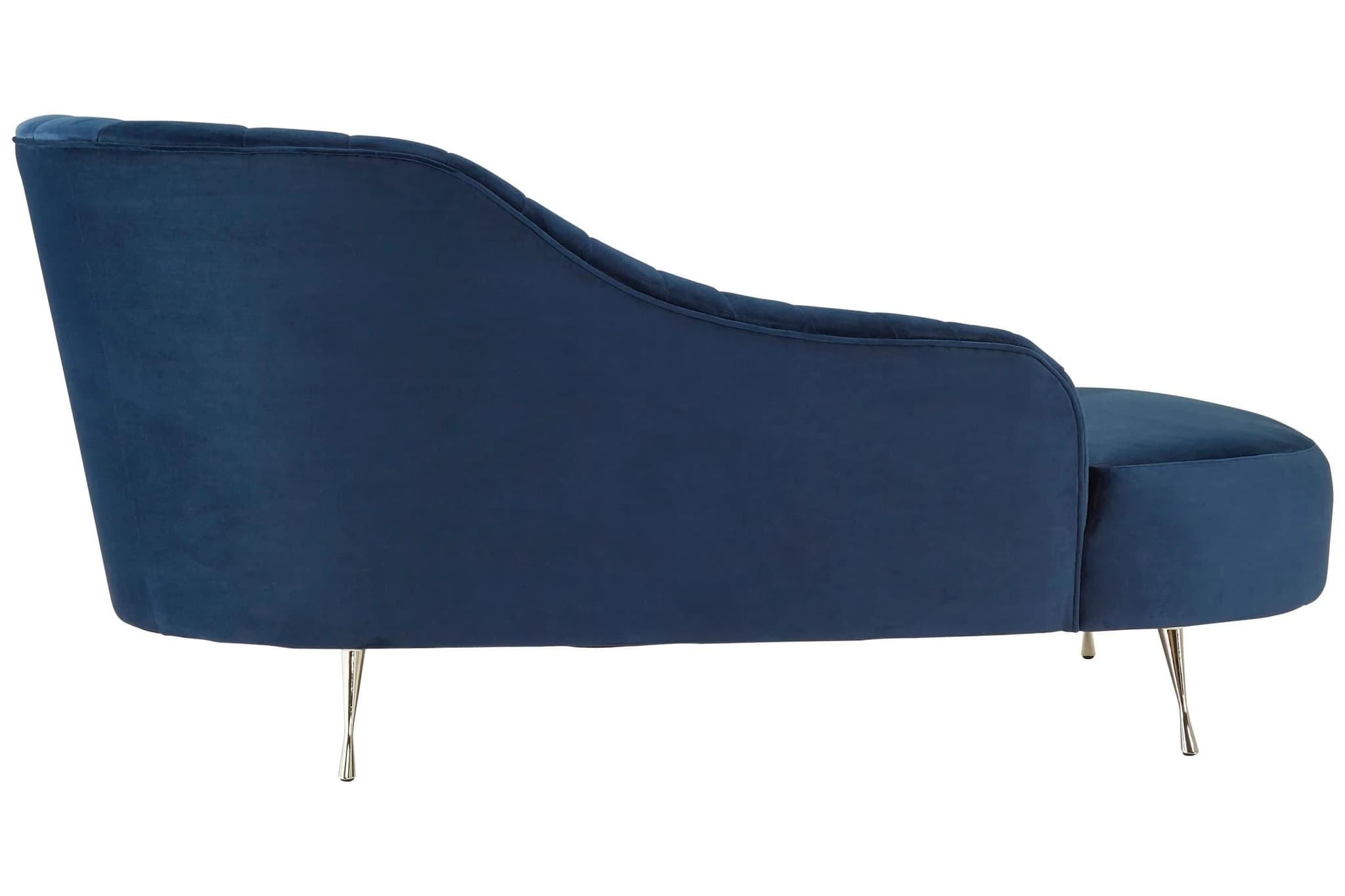 Rene Dark Blue Velvet Right Hand Chaise Longue - Seating, photo 2 of 6