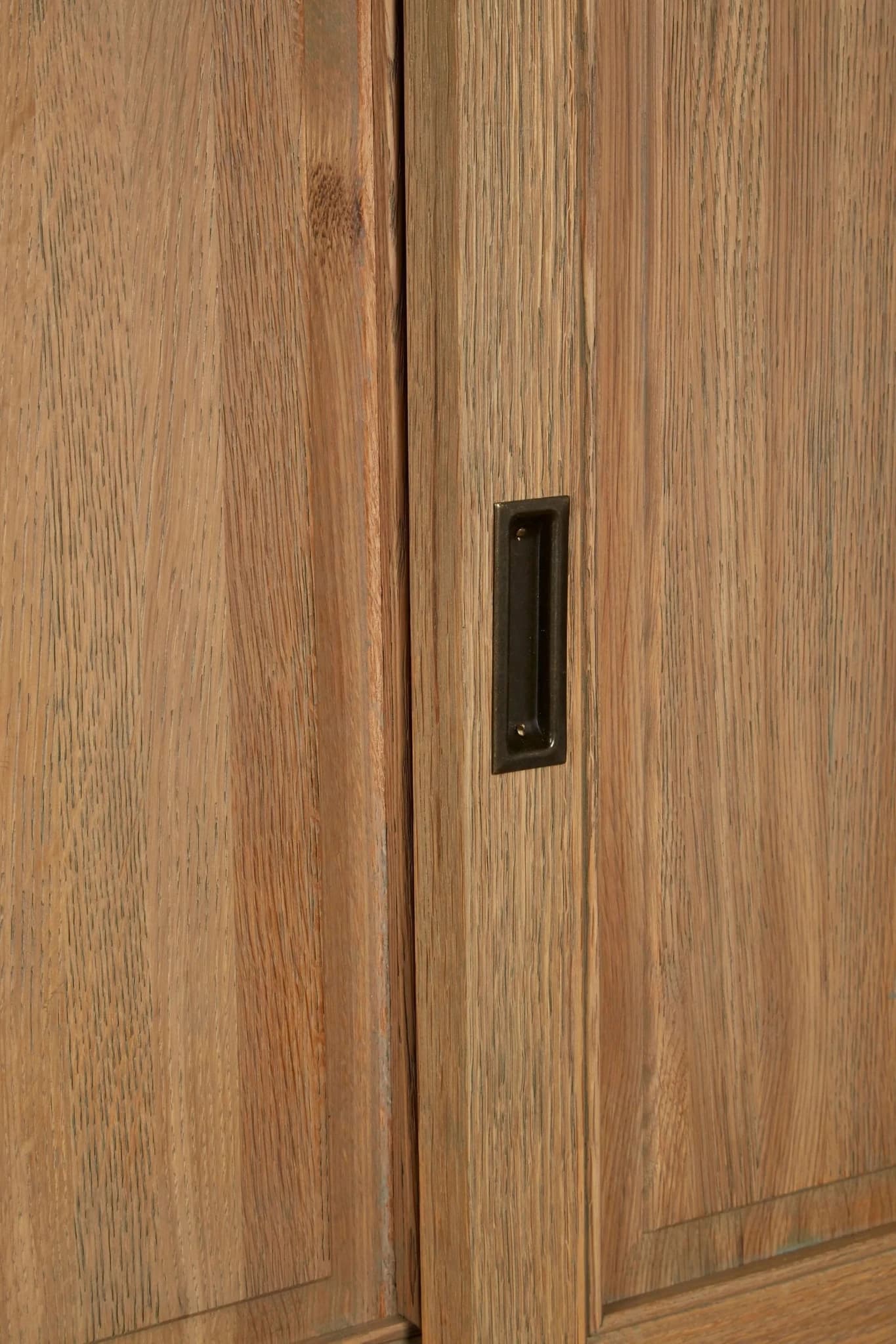 Lyon Oak Wood Tall Cabinet with Washed Grey Finish - Bookcases & shelving, photo 6 of 7