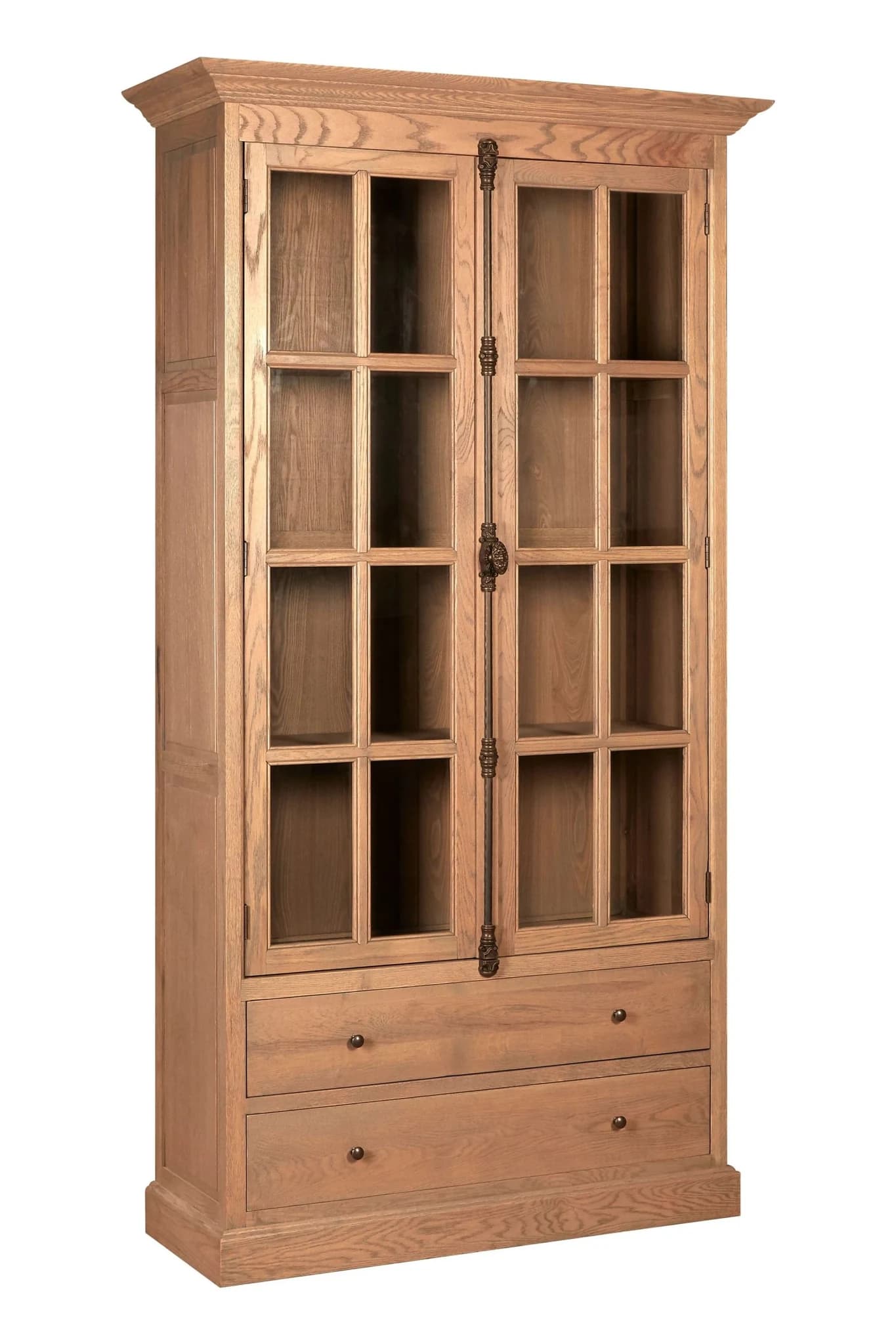 Lyon Washed Grey Finish Oak Wood Tall Cabinet - Bookcases & shelving, photo 4 of 8