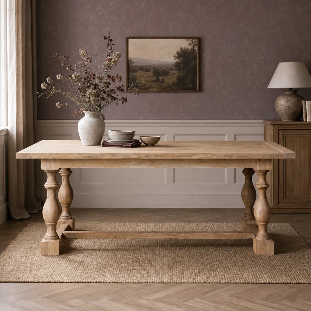 Lyon Whitewash Dining Table - Tables, photo 1 of 6