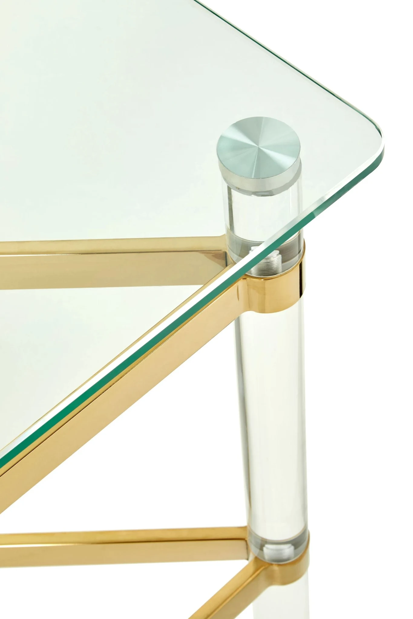 Clarence Glass and Gold Side Table - Tables, photo 5 of 6
