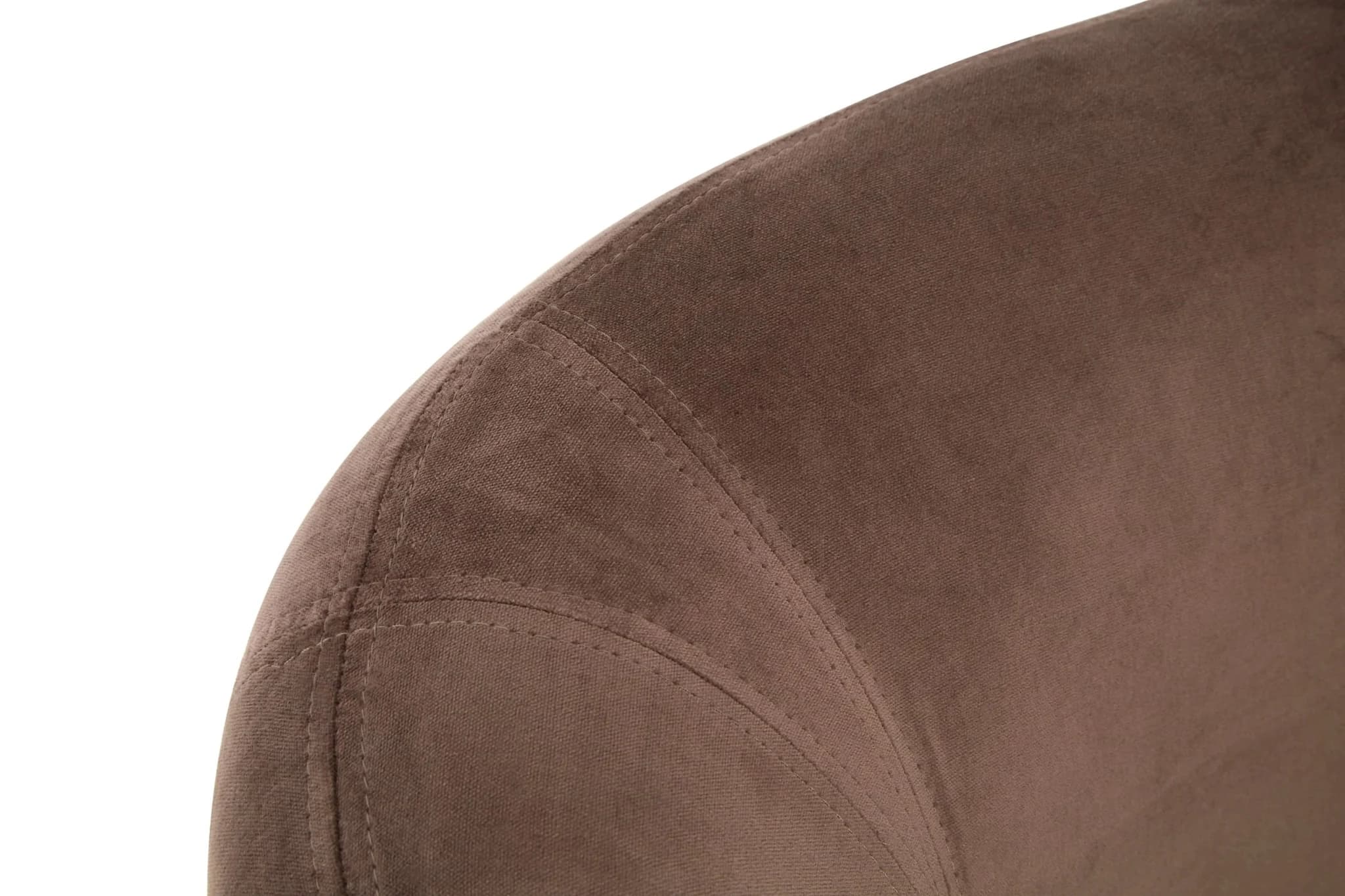 Louxor Grey Velvet Round Armchair - Seating, photo 7 of 8