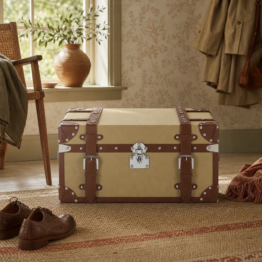 Columbus Small Canvas Storage Trunk - Bookcases & shelving, photo 1 of 7