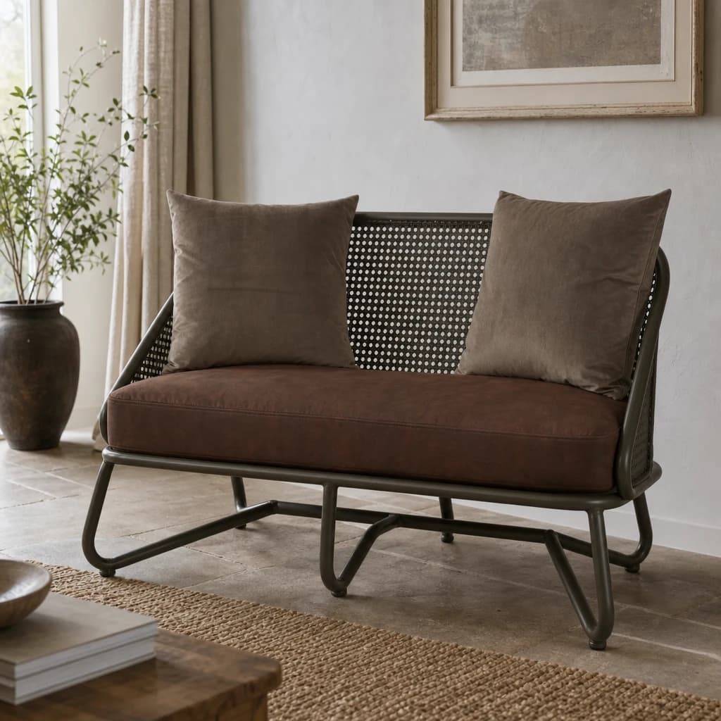 New Foundry 2 Seat Sofa With Curved Legs - Seating, photo 1 of 7