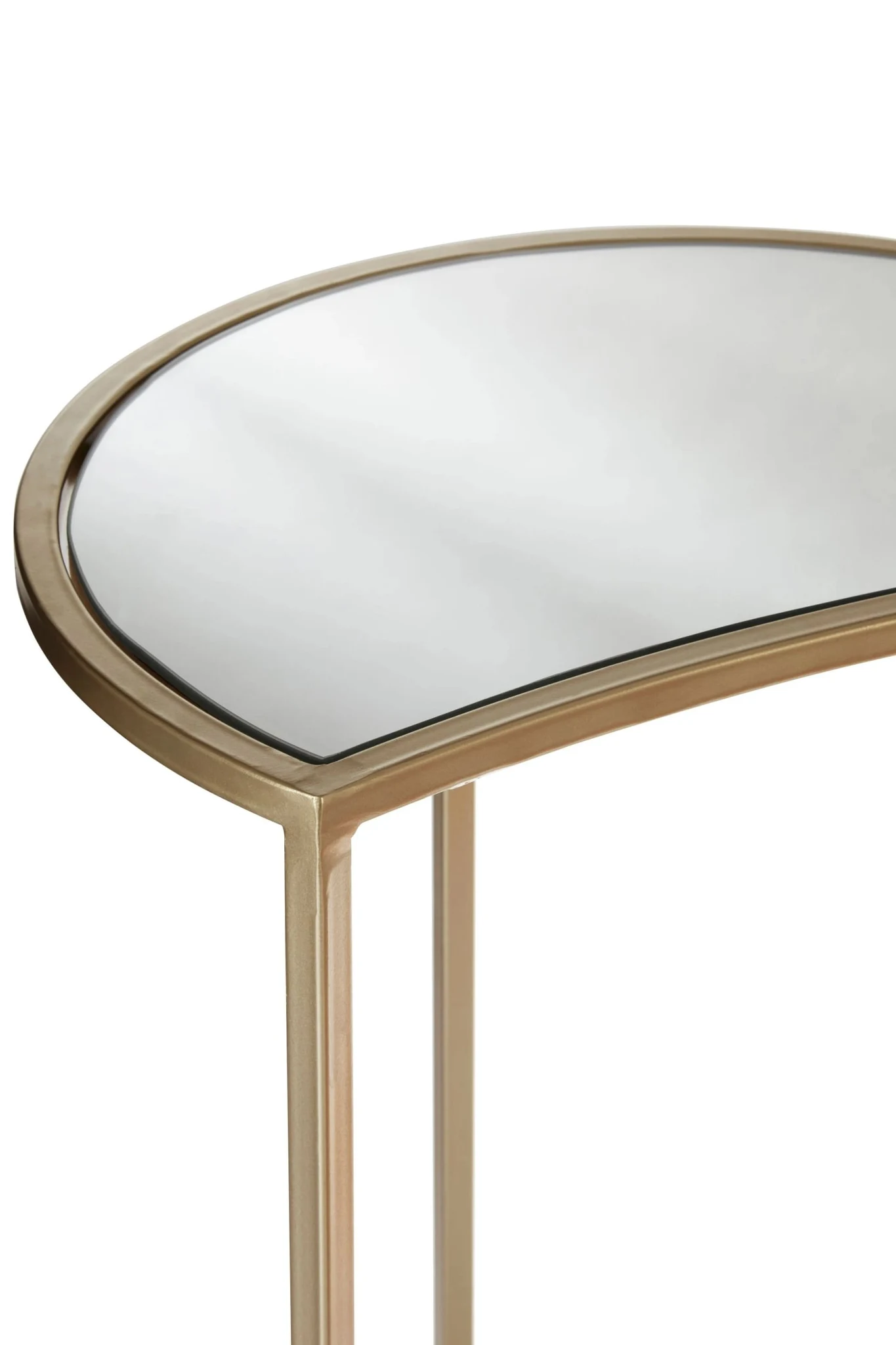 Avantis Champagne Finish Set of 2 Nesting Side Tables with Mirror Top - Tables, photo 8 of 8
