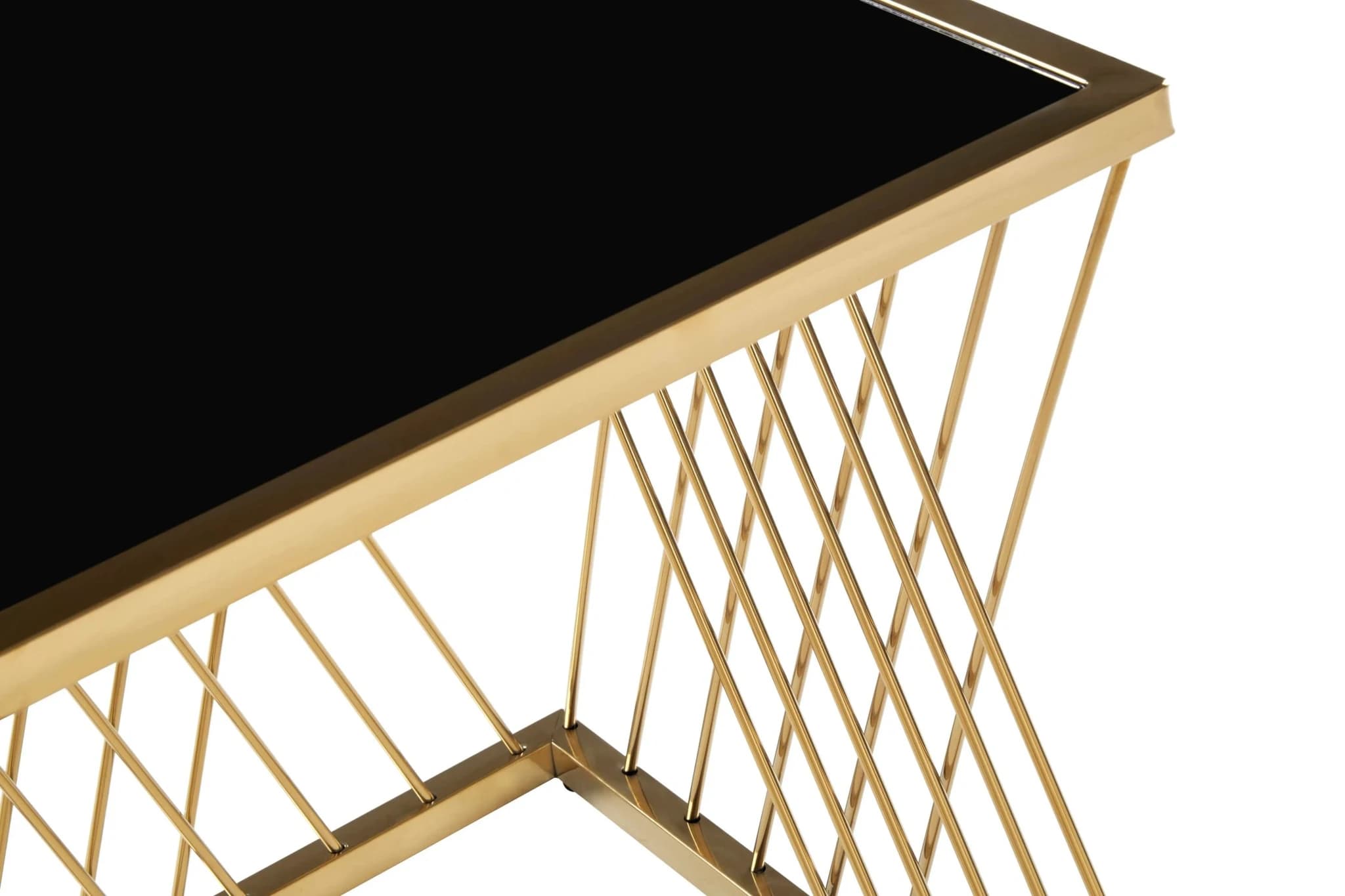 Arezzo Gold and Black Set Of 3 Nesting Tables - Tables, photo 6 of 7