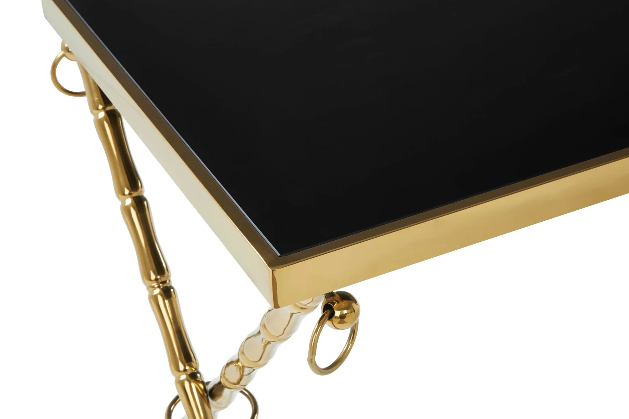 Arezzo Gold and Black Set Of 2 Nesting Tables - Tables, photo 7 of 7