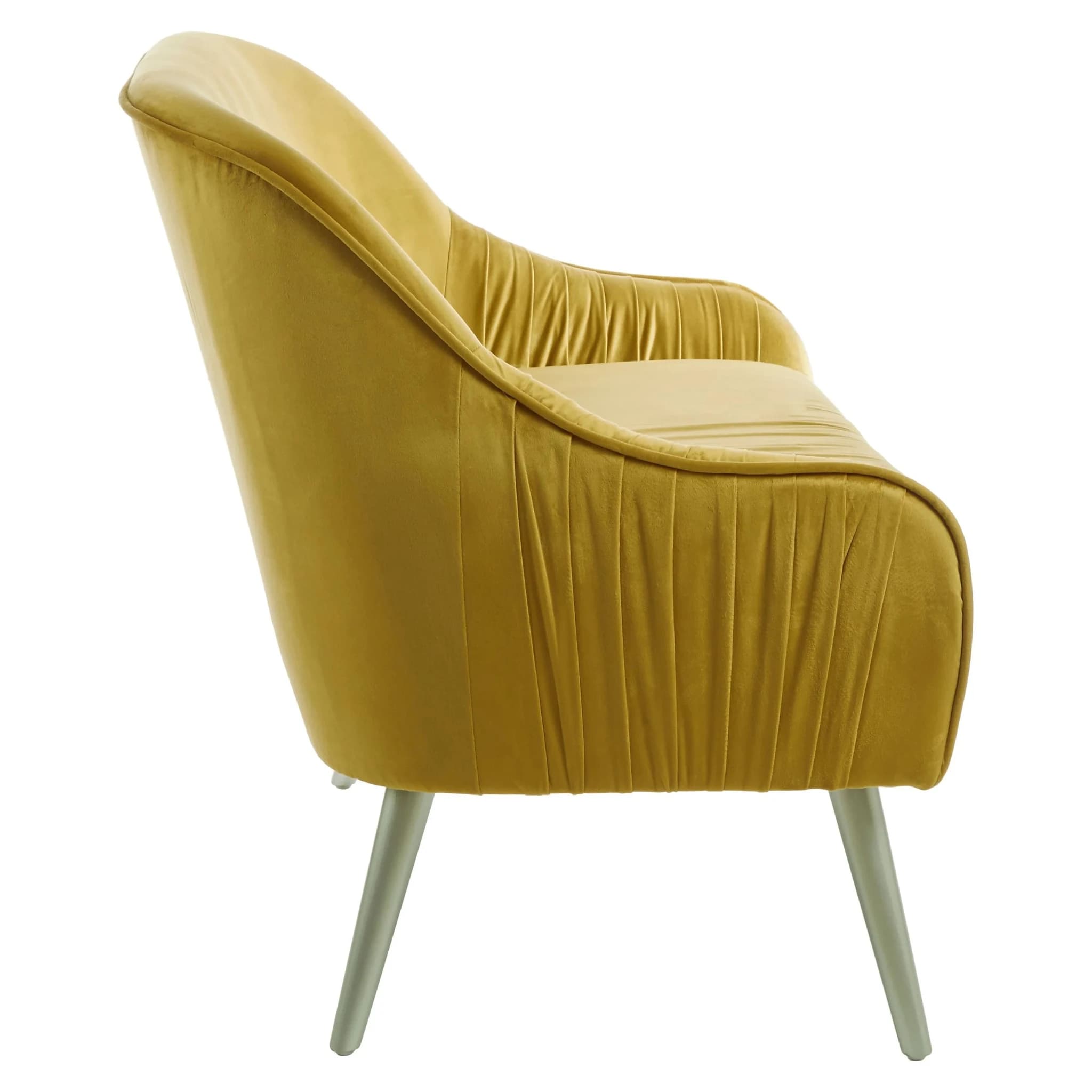 Louxor Mustard Velvet 2 Seater Sofa - Seating, photo 3 of 6