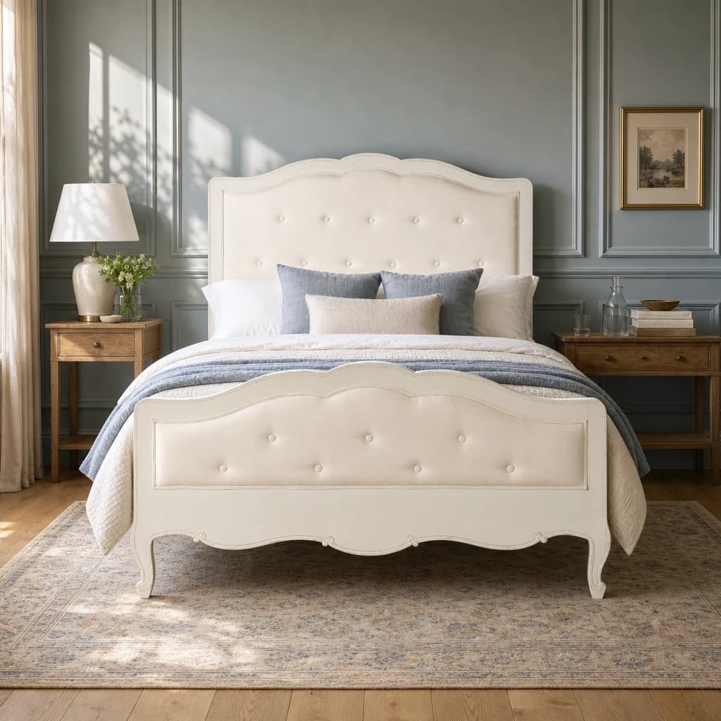 Loire White Double Bed - Furniture, photo 1 of 8