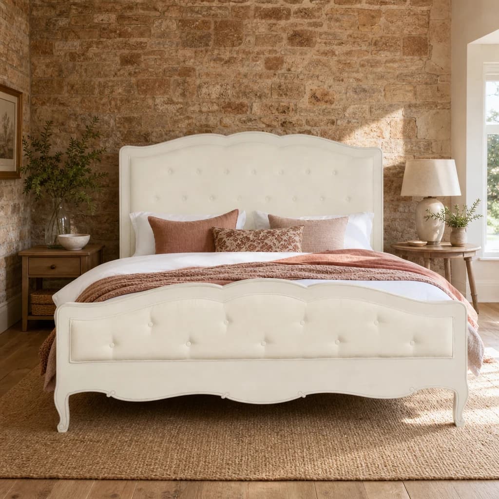Loire White Super Kingsize Bed - Furniture, photo 1 of 7