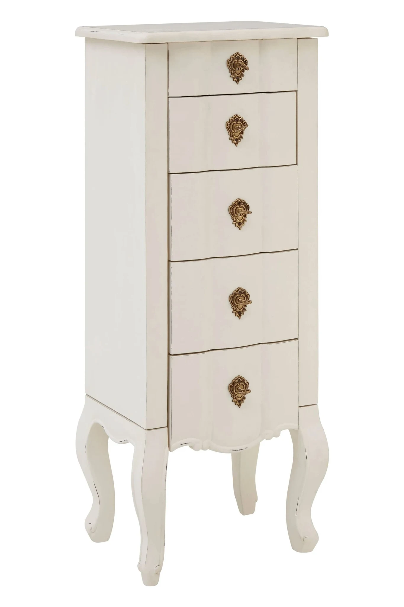 Loire White Small Chest of 5 Drawers - Furniture, photo 4 of 8