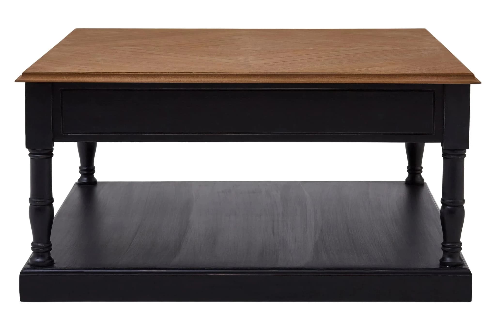 Loire Black and Natural Wooden Coffee Table with Drawer - Tables, photo 2 of 7
