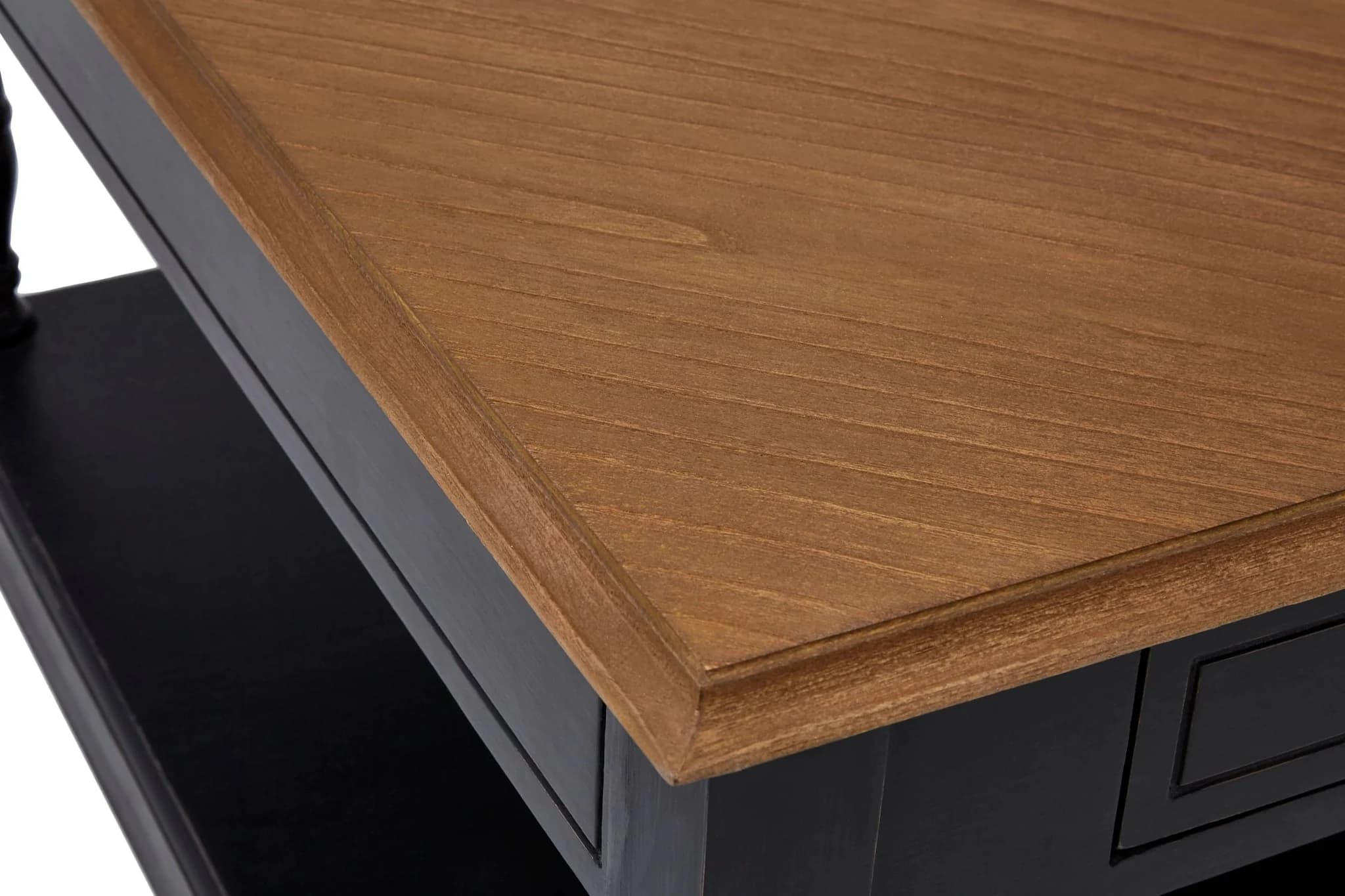 Loire Black and Natural Wooden Coffee Table with Drawer - Tables, photo 6 of 7