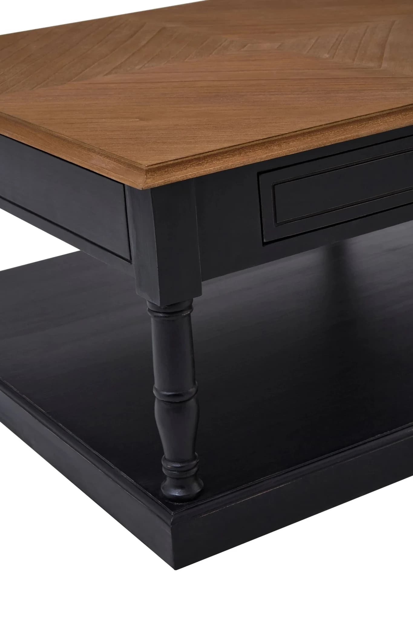 Loire Black and Natural Wooden Coffee Table with Drawer - Tables, photo 4 of 7