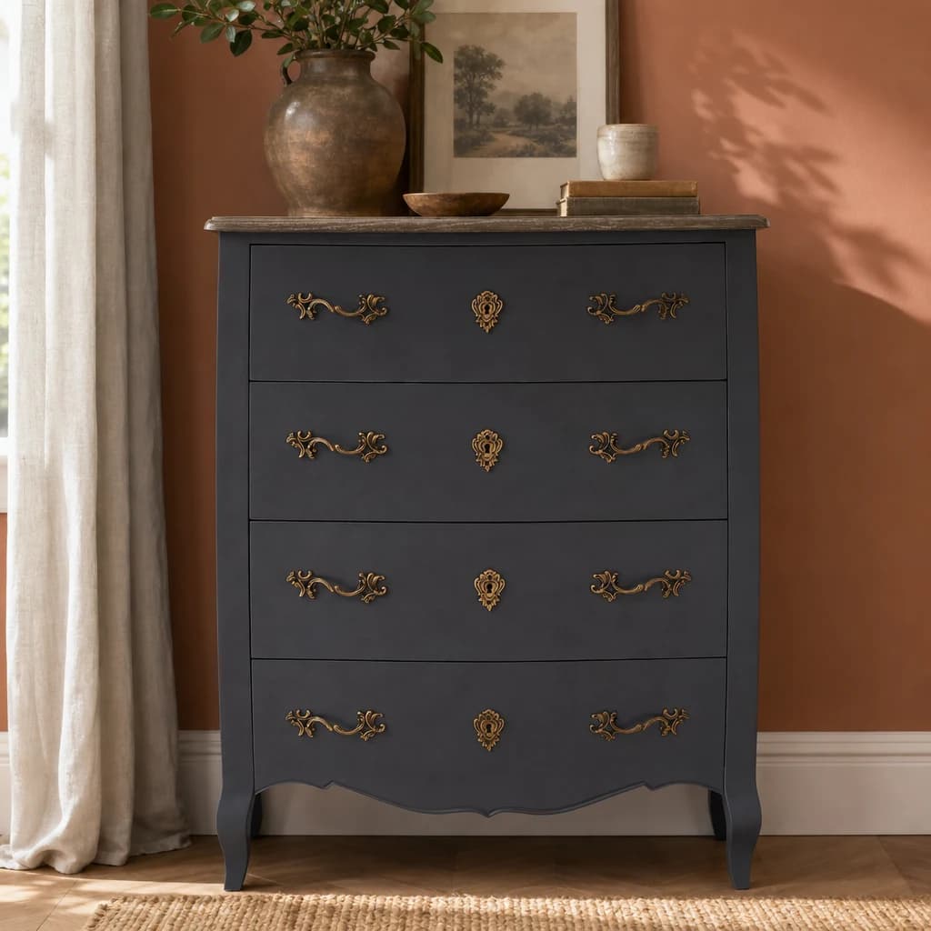 Loire Dark Grey Chest of 4 Drawers - Bookcases & shelving, photo 1 of 7