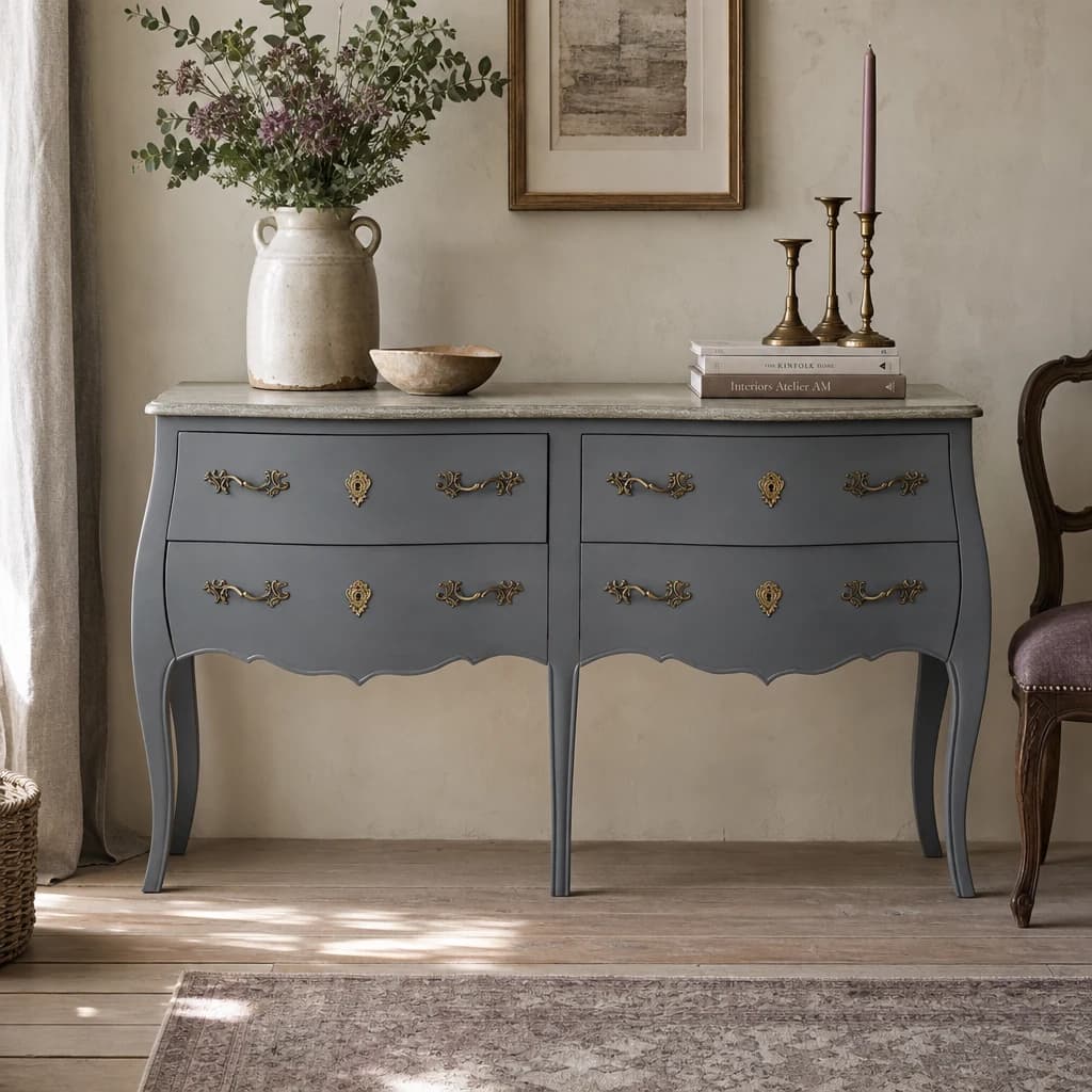 Loire Dark Grey 4 Drawer Sideboard - Bookcases & shelving, photo 1 of 8