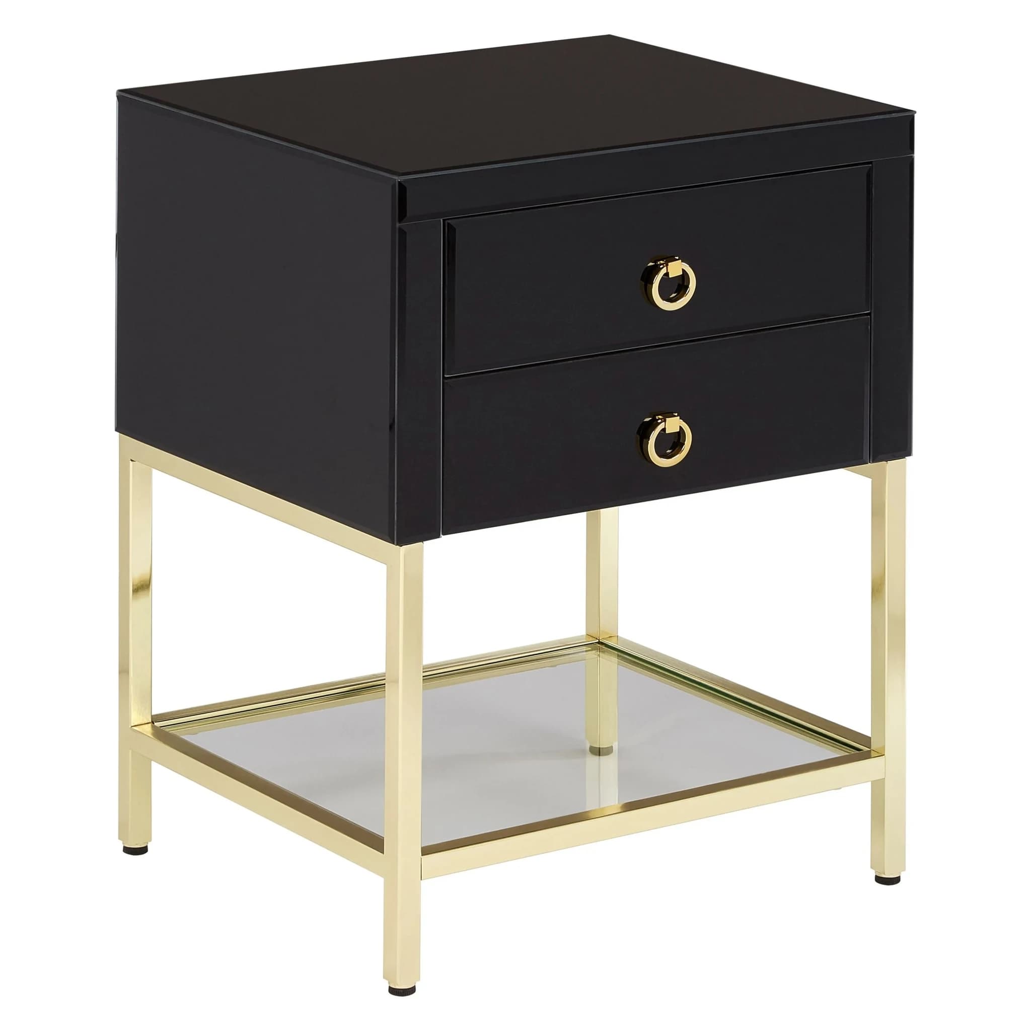 Kensington Townhouse Black 2 Drawer Side Table - Tables, photo 8 of 8